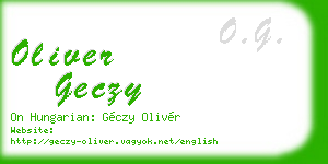 oliver geczy business card