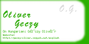 oliver geczy business card